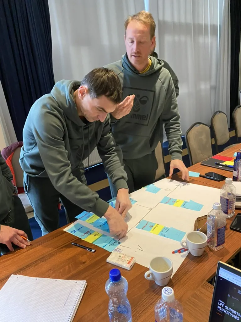 Coach development workshop session with a federation coaching team